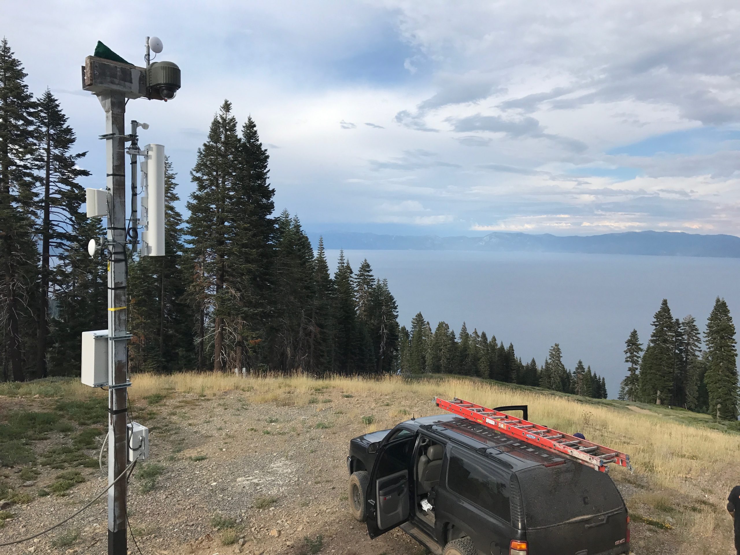 XClear Self Cleaning Camera Enclosure System Installed On Top of Homewood Mountain Overlooking Lake Tahoe 