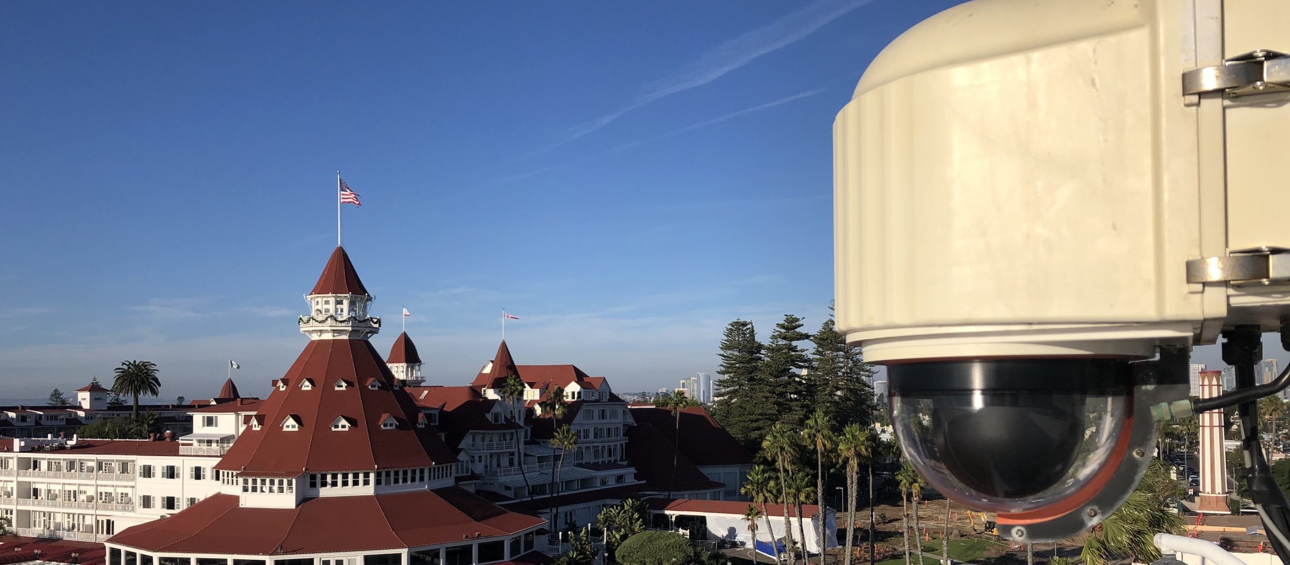 XClear Self Cleaning Camera Enclosure System Installed on the Hotel Del in Coronado 